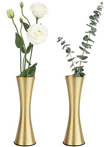 Vixdonos Brass-Toned Metal Vase Set