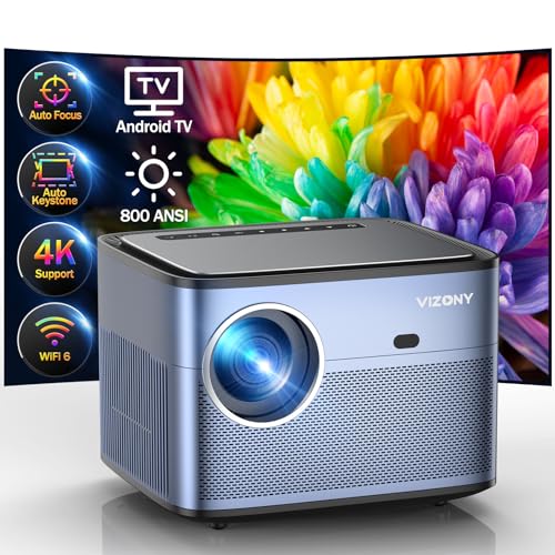 VIZONY Android TV Projector 4K with Netflix Built-in