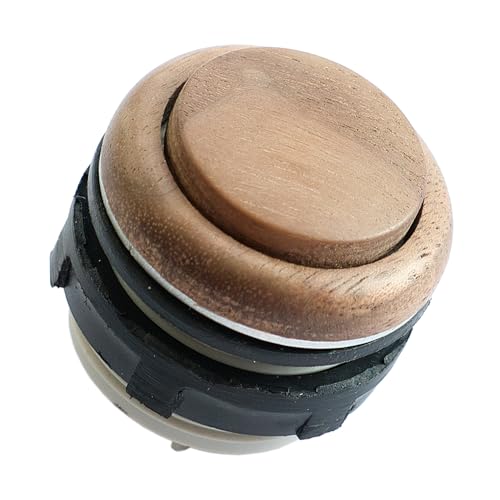 vp Raw Brown Crafted Walnut 30mm Arcade Push Button