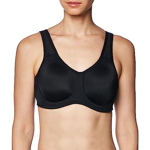 Wacoal Full Figure Underwire Sports Bra, Black, 34D US