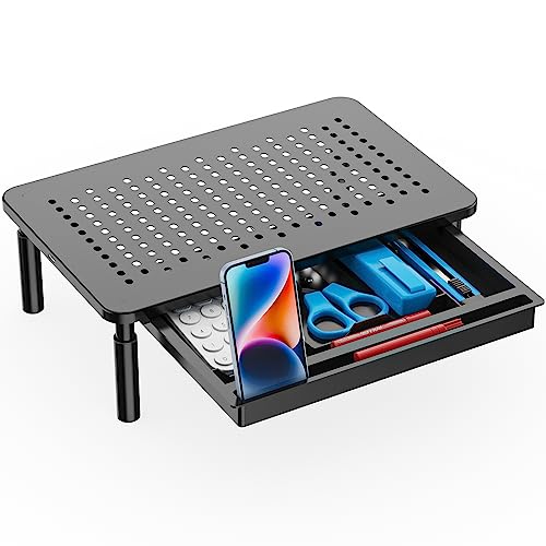 WALI Monitor Stand Riser with Storage and Adjustable Height