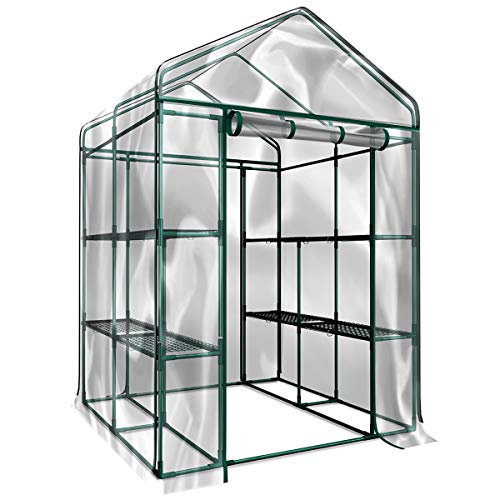 Walk-In Greenhouse with 8 Sturdy Shelves