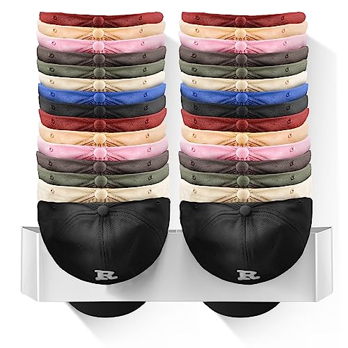 Wall Mounted Hat Organizer with Compact Design - Holds Up to 30 Caps