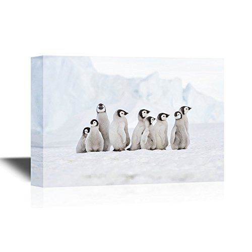 wall26 Canvas Wall Art - Penguins - 24x36 inches