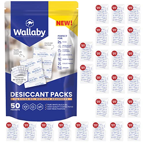Wallaby 2 gram Food Safe Silica Gel Desiccant Packs