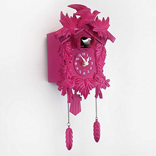 WALPLUS Chiming Classic Pink Cuckoo Wall Clock Hanging Bird Clock Home Decor Christmas Clock Gifts