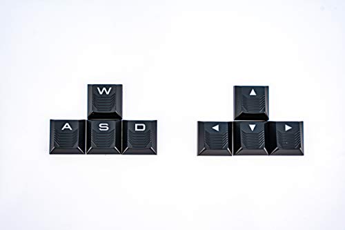 WASD Keycaps and Arrow Keycaps for Cherry MX Corsair Logitech G10 FPS Game Keycaps (Black)