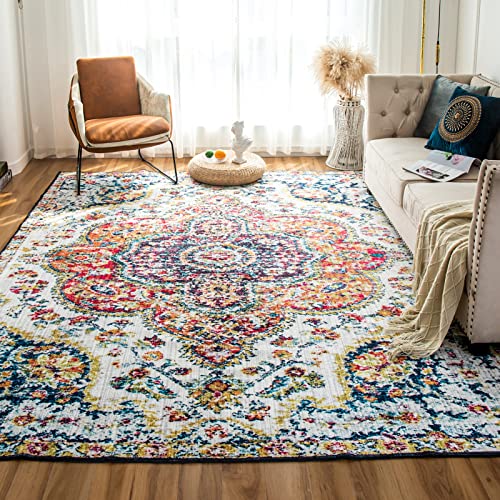 Washable Rug with Vintage Design for Living Spaces