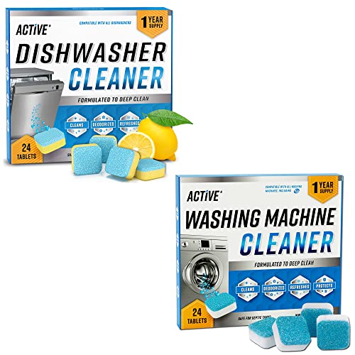 Washing Machine & Dishwasher Cleaning Tablets Bundle - 12 Month Supply
