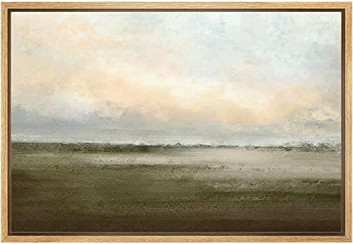 Watercolor Dusk Sky Framed Canvas Print