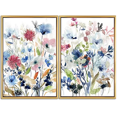 Watercolor Wild Flower Wall Art Painting