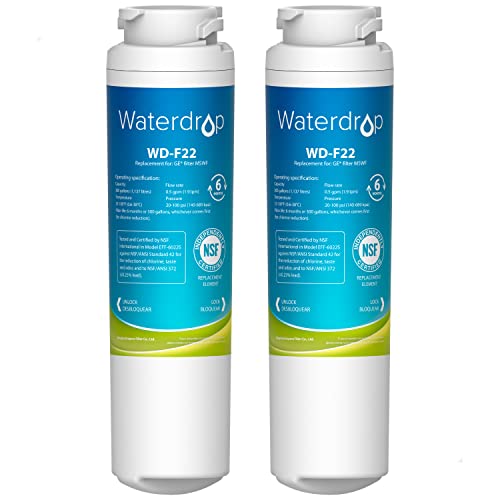 Waterdrop MSWF Refrigerator Water Filter, Replacement for GE® MSWF, Pack of 2