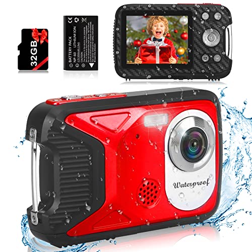 Waterproof HD 1080P Kids Digital Camera with 32G SD Card