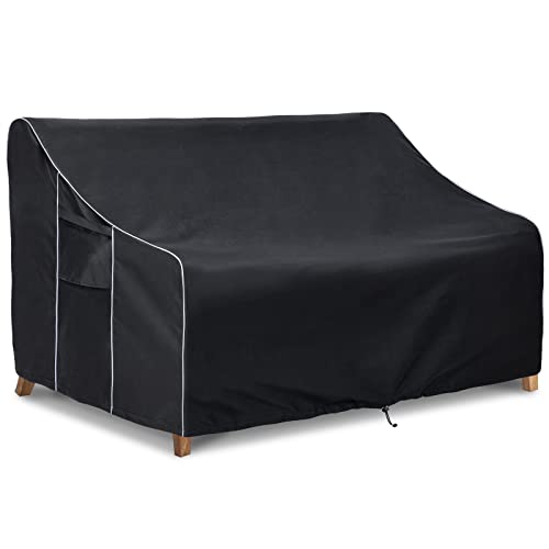 Coditure Outdoor Furniture Cover Waterproof for Sofa, Patio Loveseat Covers Fits up to 54 x 38 x 35 inches, Black
