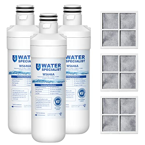 Waterspecialist LT1000PC ADQ747935 MDJ64844601 Refrigerator Water Filter and Air Filter