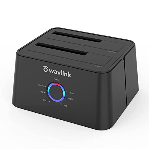 WAVLINK USB 3.0 and USB C Dual-Bay External Hard Drive Docking Station