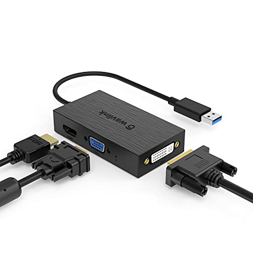WAVLINK USB to HDMI VGA DVI, External Monitor Adapter