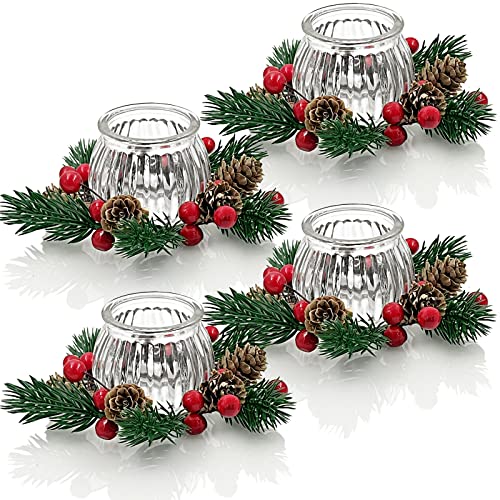 WDHODEC Christmas Candle Holders: Festive and Versatile Decoration