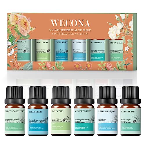 Wecona Essential Oil Set - Energizing and Relaxing Scents