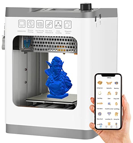 WEEDO Small 3D Printers for Kids, Mini 3D Printer for Beginners, Auto Leveling, Wi-Fi Printing, Fully Assembled, Enclosed FDM 3D Printers for Home Use, PLA/TPU Filament Supported, TINA2 Upgrade