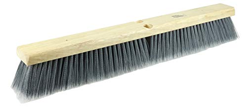 Weiler 42042 24" Fine Sweep Floor Brush, Flagged Silver Polystyrene Fill, Natural