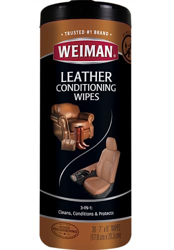 Weiman Leather Cleaner & Conditioner Wipes - 30 ct