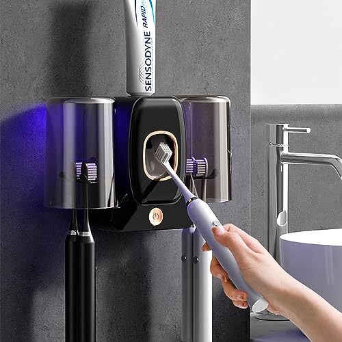 Wekity Automatic Toothbrush Holder with Toothpaste Dispenser