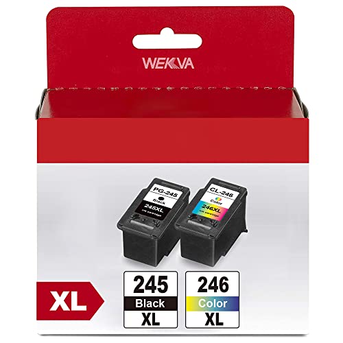 WEKVA 245XL 246XL Combo Pack Replacement for Canon Ink Cartridges