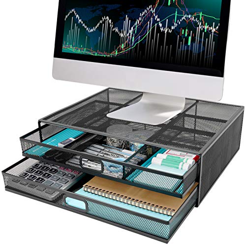 Wellerly Monitor Stand Riser with Drawer