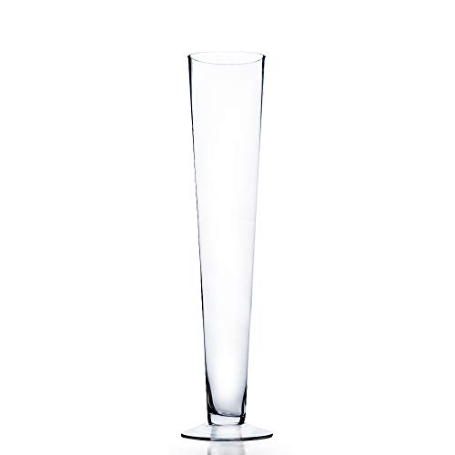 WGV Trumpet Pilsner Vase H-24, Open D-4.5", Pack of 6 pcs