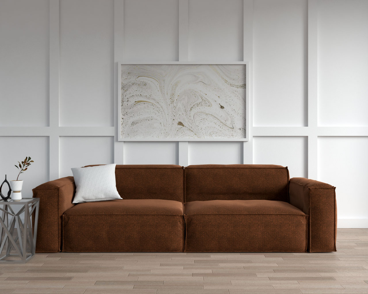 What Cushion Color Goes With Brown Sofa
