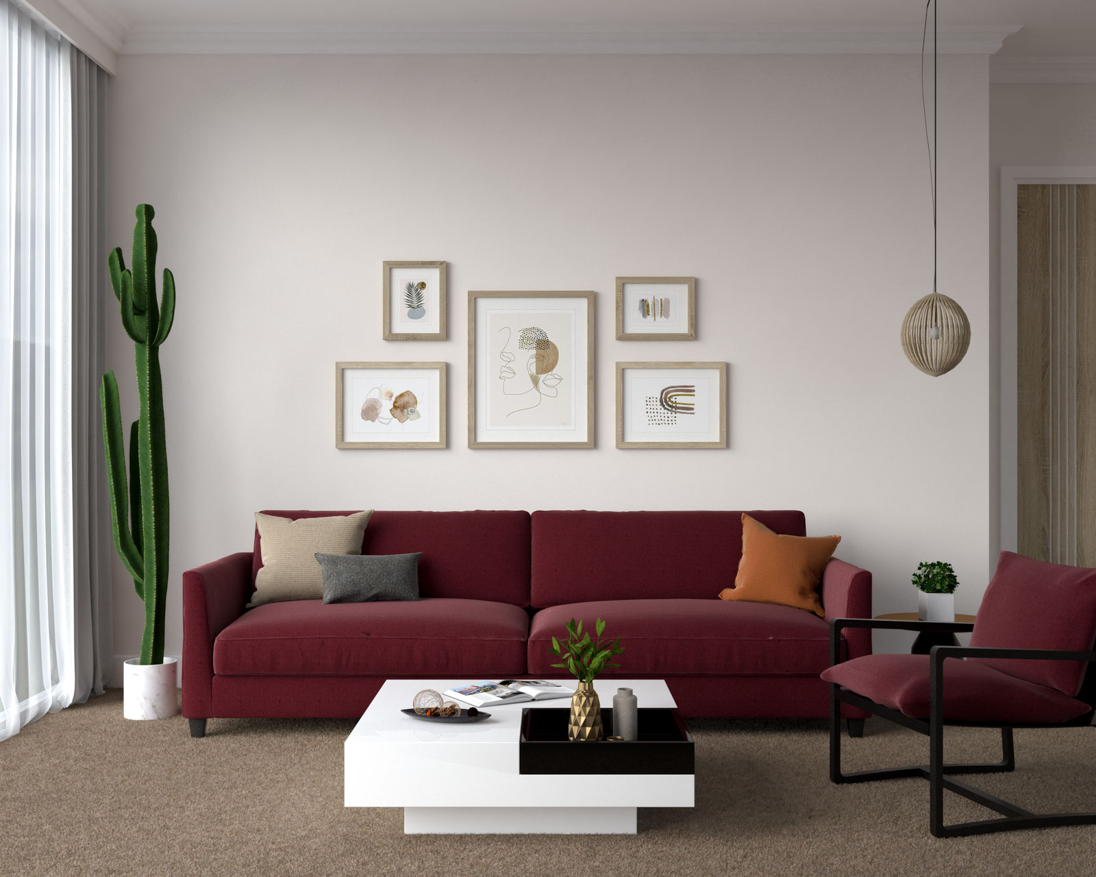 What Wall Colors Go With Burgundy Leather Sofa
