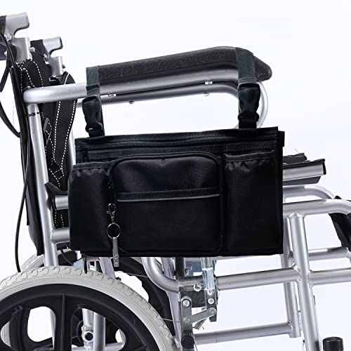 Wheelchair Side Bag with Armrest Storage Organizer