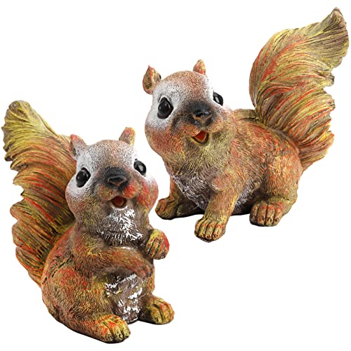 Whimsical Garden Squirrel Statues