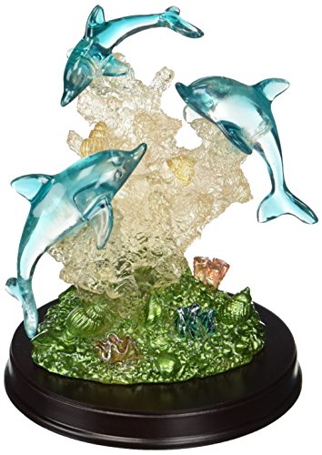 Whimsical Western Outpost Light-Up Dolphin Sculpture