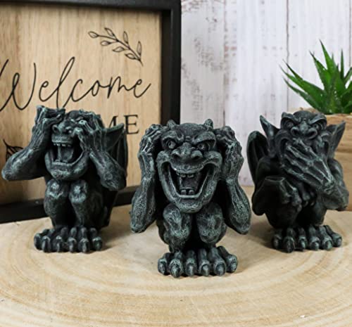 Whimsical Winged Gargoyles Figurine Set