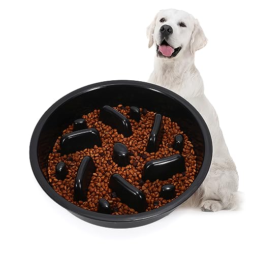 Happy Date Slow Feeder Dog Bowl, Puzzle Dog Food Bowl Anti-Gulping Interactive  Dog Bowl and Water Dog Bowl for Small/Medium Sized Dogs 