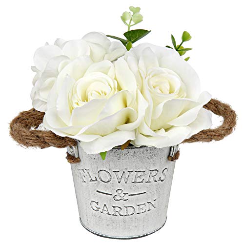 White Artificial Flowers in Vase
