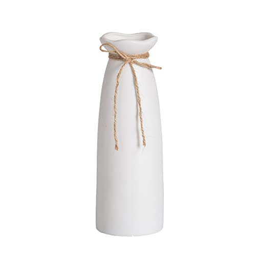 White Ceramic Vase-Flower Vase for Modern Home Decor