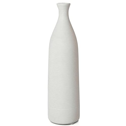 White Ceramic Vase for Modern Farmhouse Decor
