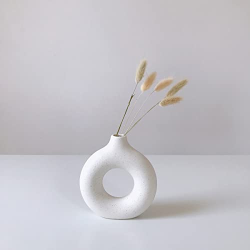 White Ceramic Vases for Pampas Grass