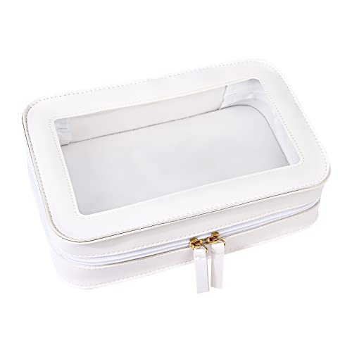 White Clear Makeup Bag Organizer