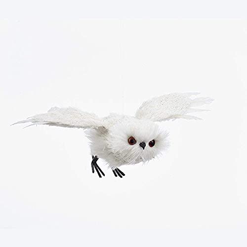 White Flying Owl Ornament