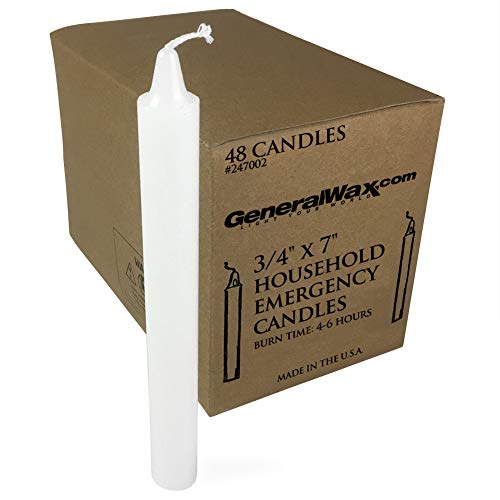 White Household Candles (Box of 48)