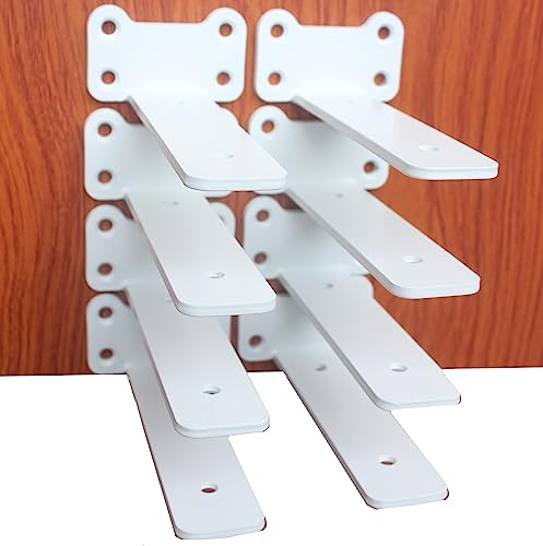 White L Shelf Brackets - 6 inch Invisible Brackets