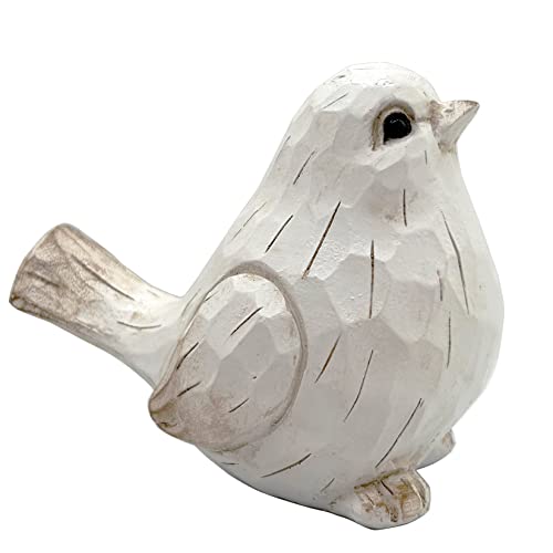 White Modern Farmhouse Bird Figurine