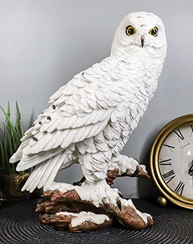 White Snow Owl Sculpture Figurine