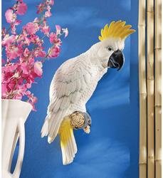 White Sulphur-crested Cockatoo Parrot Wall Sculpture