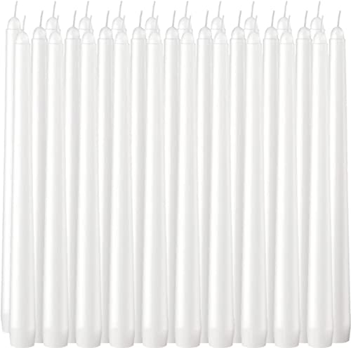 White Taper Candles - 30 Pack