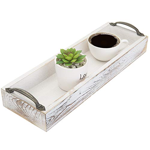 Whitewashed Wooden Decorative Tray